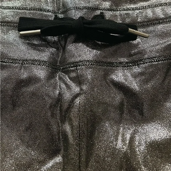 Halara SoftlyZero Faux Leather High Waisted Drawstring  Foil Print Joggers - Picture 9 of 9